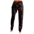 thumbnail image 5 of Hearthz Skull Red Rose Print Womens Pajama Pants Elastic Drawstring Jogger Pajama Pants Casual Soft Halloween Cuffed Ankle Womens Trouser Pants, 5 of 5