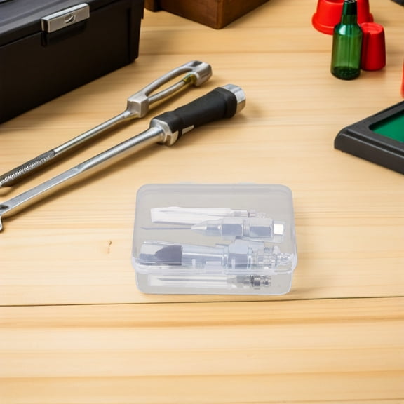 ETHZZLE 7-Piece Grease Gun Accessory Set with Needle Tips, Rubber Nozzle for Multi-Purpose Equipment Maintenance