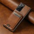 thumbnail image 2 of Dteck for Samsung Galaxy Note 20 Slim Back Case, Luxury Shockproof Classical Retro Premium PU Leather Hybrid Wallet Card Slots Back Anti-Drop Protective Case Cover, brown, 2 of 5