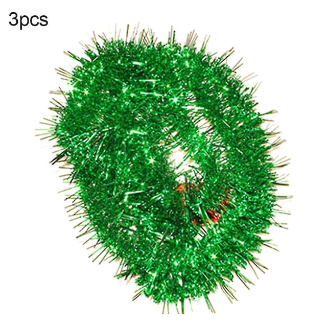 3 uds 2m de largo brillante guirnalda oropel adorno de árbol de Navidad decoraciones para fiesta de boda