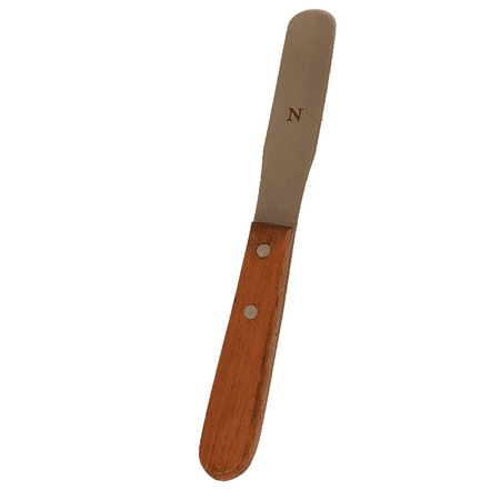 Bakers Icing Spatula - Nutlink Mini Wooden Handle Stainless Steel Baking, Icing, Butter, Mini Spatula Scraper Spreader