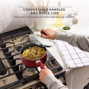 T-fal Easy Care Nonstick Cookware, 20 piece Set, Red, B089SKDW