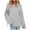 Gray, variant on TFEOQRY Pullover Sweater for Women Solid Color Comfortable Knitwear Long Sleeved Round Neck Sweater Top Hot Pink