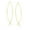Colorname Misc: Yellow, variant on 14k White Gold Linear Design Curved Wire Threader Earrings - 1.0 Grams
