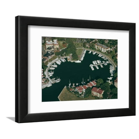 Hilton Head Wall Art Aerial View of Hilton Head Harbour Town, South Carolina, USA Framed Print Wall Art By Kim Hart ()