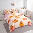 thumbnail image 2 of Erosebridal Boys Girls Cartoon Capybara Bedding Comforter Set 7pcs,Kids Cute Love Heart Queen Bedding Sets,Pink Reversible, 2 of 6