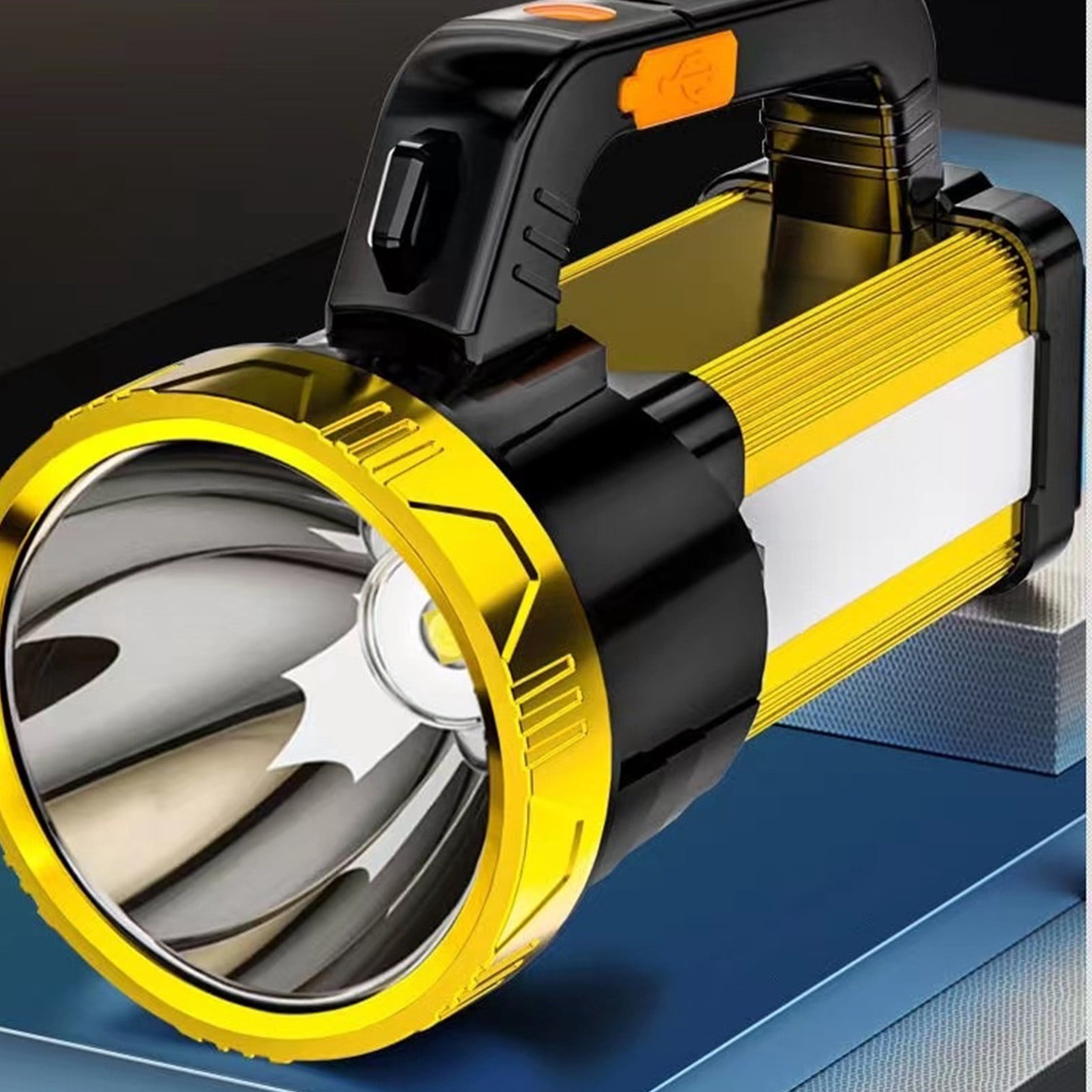 Luz de mano súper brillante Linterna de luz fuerte Carga Iluminación al aire libre súper brillante Lámpara de búsqueda portátil del hogar