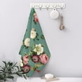 thumbnail image 6 of YFYANG Absorbent Towel, Soft Skin-Friendly Vintage Roses Floral Pattern Washcloth Bath Towel, Suitable for All Skin, 27.5 x 16-inch, 6 of 7