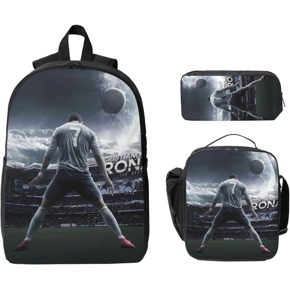 #7 Ronaldo Adult Simplicity Backpacks Bag Laptop Bag Bookbag Backpack 16.5 Inch For Daily,Black