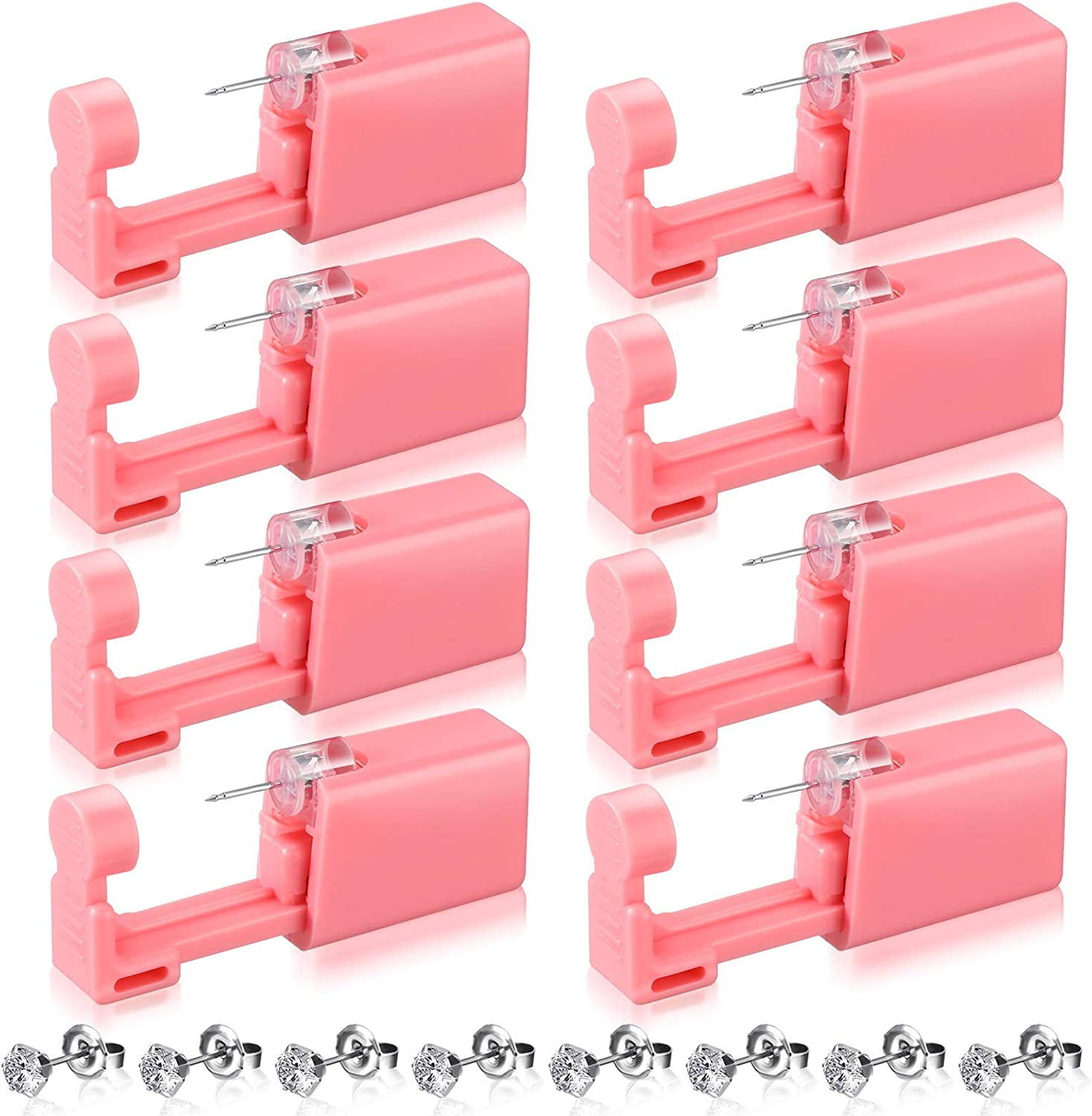8 Pieces Self Ear Piercing Tool Disposable Ear Piercing Kit Safety Portable Ear Nose Mouse