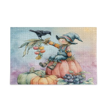 WOBOGO Scarecrow Puzzle Challenge 500 Piece Jigsaw Suitable for Game Night Finished Size 20.5 x 14.9in