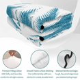 thumbnail image 4 of Quilts Twin Size Bedding Set, Tropical Palm Tree Lightweight Quilted Comforter, Turquoise Summer Coastal Coconut Leaves Soft Reversible Bedspread Coverlet with Pillow Covers for All Season, 68" x 86", 4 of 9