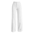 thumbnail image 5 of cocolona Womens Pinstriped Corduroy Dress Pants Elastic Waist Straight Wide Leg Commute Office Pants with Pockets, 5 of 5