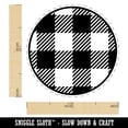 thumbnail image 2 of Buffalo Plaid Pattern Self-Inking Rubber Stamp Ink Stamper - Black Ink - Medium 1 Inch, 2 of 7
