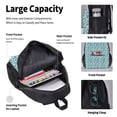 thumbnail image 4 of Disketp Teal turquoise shell Mochila Estampada de Gran Capacidad con Lonchera y Estuche, Set de 3 Piezas para Estudiantes, 4 of 7