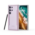 thumbnail image 6 of Cowithday Case for Samsung Galaxy S22 Ultra, [Military Grade Drop Protection] [Wireless Charging] Soft TPU Frame + Clear Hard PC Back Case, Shockproof Non-Slip Stylish Cover - Rosegold, 6 of 10