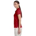 thumbnail image 3 of Adidas Women's 3-Stripe ClimaLite Solid Polo Shirt, Small Red -, 3 of 3