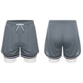 thumbnail image 5 of Rswnyirn Kids Boys 2 in 1 Running Athletic Shorts Mesh Quick Dry Sport Active Trunks Grey 10-11, 5 of 7