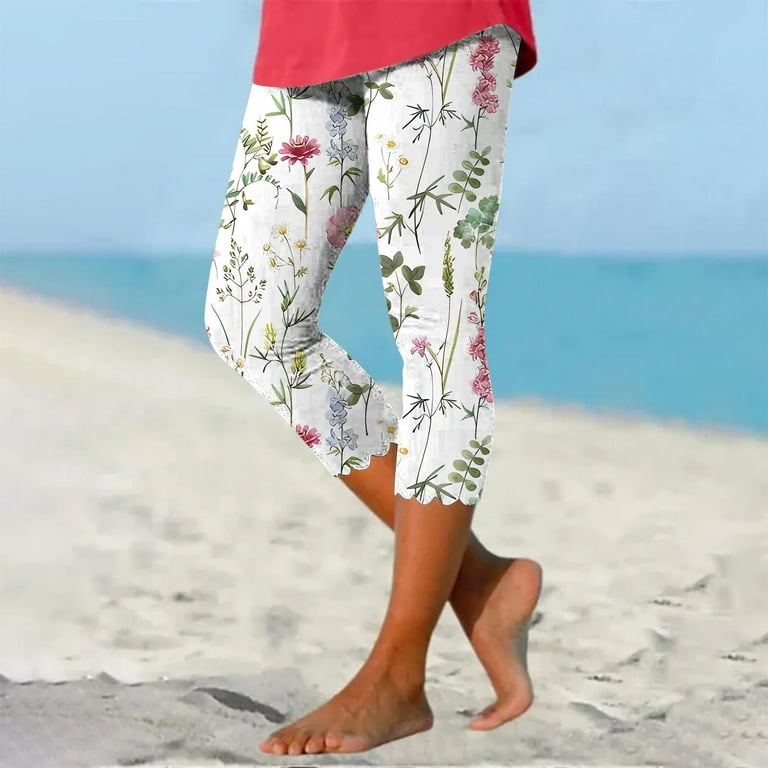 BYOIMUD Women's Trendy Bottoming Pants Beach Yoga Gym Elastic