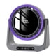thumbnail image 1 of Ventilador de escritorio recargable por USB, silencioso, pantalla LED, silencioso, velocidad ajustable, compacto, de mesa. gris, 1 of 9