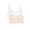Peach/White, variant on Girls' Seamless Recycled Molded Longline Bra, 2-pack, Sizes XS-2XL