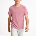 thumbnail image 4 of Vornjynx Boys Short Sleeve T-Shirt Crew Neck with Pocket Short Sleeve Casual Summer Comfort Tee Pink Size 10, 4 of 8