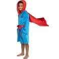 thumbnail image 4 of DC Comics Kids' Superhero Fleece Hooded Robe Character Bathrobe Lounge, 4 of 7