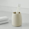 thumbnail image 5 of Mainstays Rubberized Plastic Ribbed Toothbrush Holder, Beige, 5 of 8