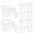 thumbnail image 1 of FELTECHELECTR Cubo transparente con tapa para comida, 10 unidades, para helado, leche, té, palomitas de maíz, yogur de frutas, 500 ml, 1 of 4