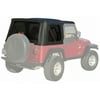 Rampage by RealTruck Factory Replacement Soft Top | Vinyl, Black Diamond Color with Tinted Windows | 99335 | Compatible with 1997 - 2006 Jeep Wrangler with Full Steel Doors