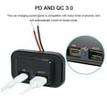 thumbnail image 4 of Seitruly Universal DC 12-24V de teléfono móvil para coche vehículo QC 3,0 tipo-c toma de carga USB Panel toma de corriente piezas de repuesto Teléfono y Comunicación, 4 of 6