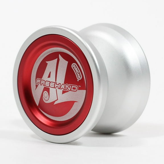 Duncan Freehand ALuminum Yo-Yo - All Aluminum YoYo - Counterweight Included (Silver with Red Cap)