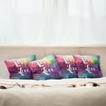 thumbnail image 3 of Ambesonne Live Laugh Love Throw Pillow Cover 4 Pack, Words Mosaic, 24", Multicolor, 3 of 6