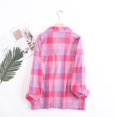 thumbnail image 4 of Womens Pajama Sets 2 Piece Cotton Plaid Pjs Long Sleeve Sleepwear Christmas Button Down Lounge Set, 4 of 9