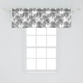 thumbnail image 2 of Ambesonne Floral Window Valance, Plant Blossom Spring, 54" X 18", Black Grey White, 2 of 3