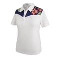 thumbnail image 1 of Monterey Club Women's Peony Print Contrast Golf Polo Shirt #2333, 1 of 2