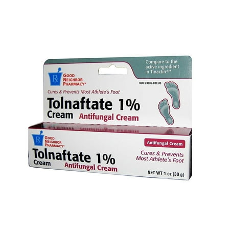 GNP Tolnaftate 1% Anti-Fungal Cream, Cures & Prevents Most Athlete's Foot,