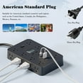 thumbnail image 3 of RONY 16-Outlet 5 USB Port Surge Protector Power Strip, 3-Sided Plug Outlet Extender with 10ft Long Extension Cord, Black, 3 of 12