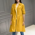 thumbnail image 2 of Trench Coat Women, Comdrip Women's Long Coat Outdoor Lightweight Windproof Jacket Long Rain Jacket Women Yellow XL, 2 of 5
