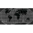 thumbnail image 2 of Schlabach, Sue 32x18 White Modern Wood Framed Museum Art Print Titled - Chalkboard Map of the World, 2 of 4