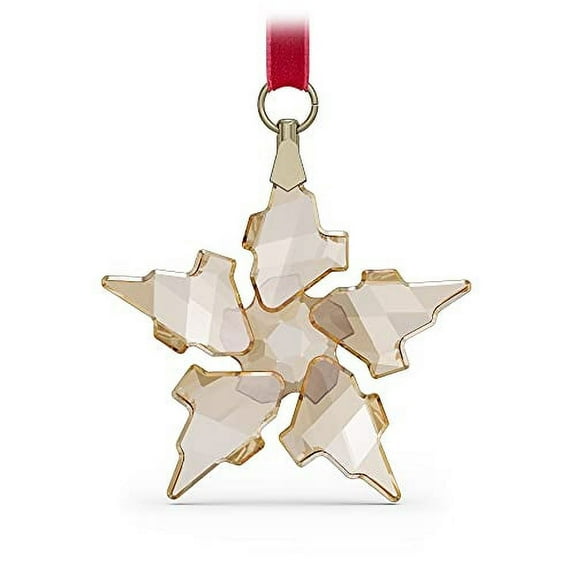 SWAROVSKI Christmas Ornament, 2021 Annual Edition, Festive, Small, Champagne Crystal