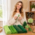 thumbnail image 7 of Chenille Stems, Green Assorted Pipe Cleaners, 500 Pack Fuzzy Craft Stems for DIY Art Crafts, Great for Halloween Christmas Fall Indoor Decoration, Handmade Toys for Kids Aged 5 to 7, 7 of 7