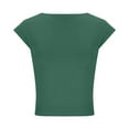 thumbnail image 7 of WREESH Womens Backless Seamless Tee Crewneck Slim Fit Sleeveless Stretchy Basic Summer Top, 7 of 7