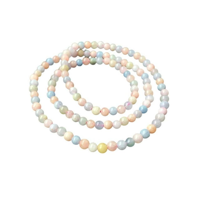 ruzhgo Necklaces Natural Stone Beads Necklace Jewelry Making DIY Bracket Portable Elastic Hand Knotted Chain Handmade Ornament