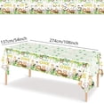 thumbnail image 2 of SINGOMON 2PCS Jungle Theme Party Table Cloths Rectangular Tablecloths Green Table Cloths 1st Birthday Table Cloths Plastic Table Covers for Wild One Birthday Decorations Safari Birthday Decorations, 2 of 4