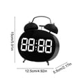 thumbnail image 3 of Linnome Small Alarm Clock for Bedroom Non Digital Table Clock Silent Timepiece for Home Office 5.9x4.9x2.2 Inch Black, 3 of 6