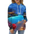 thumbnail image 4 of Tropical Moonlit Resort Men's Women New Sweatshirt Hoodie Men's Plus Size Sweatshirt Hooded Sweatshirt 3d Printed Street Men's Cloth, 4 of 6
