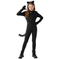 thumbnail image 5 of Joyfy Black Cat Costume for Girls, Kids Cat Outfit Set with Tail, Child Black Cat Halloween Costume for Cosplay Party, 5 of 10