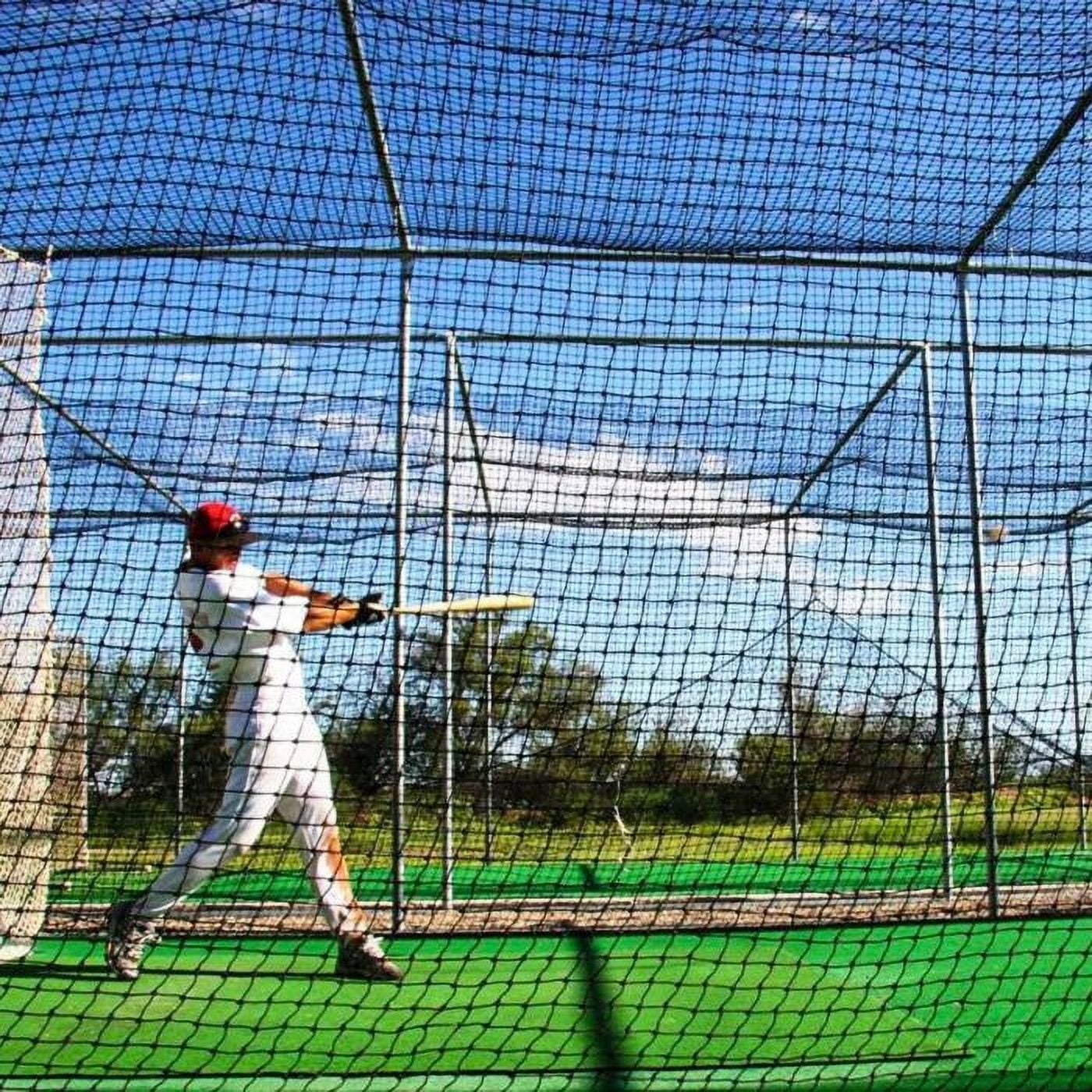 FORTRESS Baseball Batting Cage Nets | Heavy-Duty HDPP Fully Enclosed Baseball & Softball Cage Netting [14 Sizes & 3 Grade Options] – NET ONLY