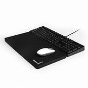 Grifiti Fat Wrist Pad 17 x 8 x 0.75 Inches is an Extra Wide Wrist Rest for Standard and 10key Mechanical Keyboards and Works as Mouse Pad in Front of Keyboard (Black Nylon)